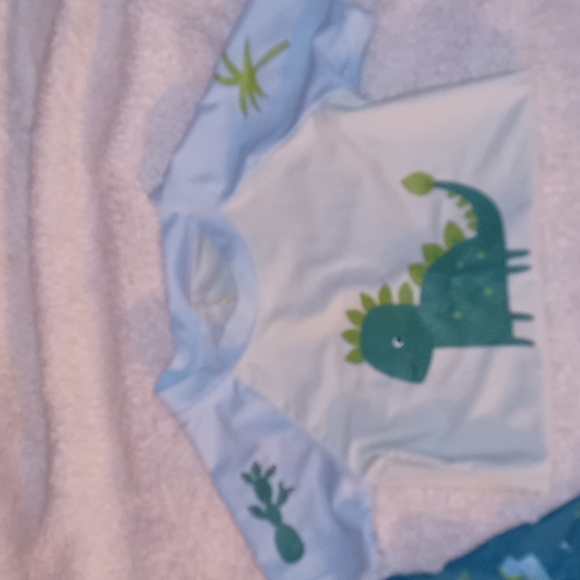 Toddler Dino Swim Trunks & Sun Top NEVER WORN - Picture 3 of 6